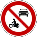 206: Gesperrt für Kraftfahrzeuge, Motorräder und Mopeds