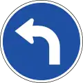 307: Vorgeschriebene Fahrtrichtung – links
