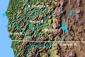 Der Rogue River und seine Nebenflüsse.