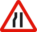 P-17beinseitig (links) verengte Fahrbahn