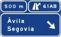 S-242Wegweiser auf Autobahnen
