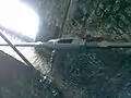 Spannschloss, Kontermuttern und Gewindestangen in einem Malakowturm
