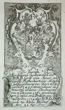 Wappen von Joseph Ferdinand von Spaur
