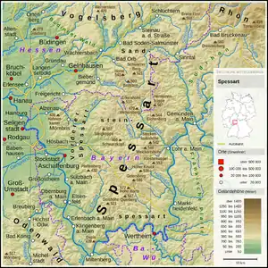 Übersichtskarte Spessart