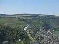 Blick von Burg Schönburg nach Nordwesten zum Spitzenstein