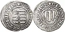 Kurfürst Ernst, Herzog Albrecht, Herzog Wilhelm III. (1465–1482), Spitzgroschen 1475, Leipzig