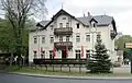 Gasthaus „Spitzgrundmühle“ mit Anbau (Ballsaal), Remise „Waldesruh“, überdachter frei stehender Terrasse, Musikpavillon 
und Einfriedung