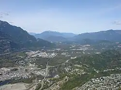Blick auf Squamish von Süden