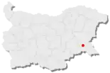 Karte von Bulgarien, Position von Sredez hervorgehoben
