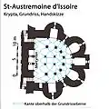 St-Austremoine d'Issoire, Krypta, Grundriss