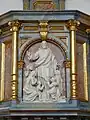 Relief mit Jesus am Kanzelkorpus