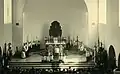 Provisorischer Altar nach dem Wiederaufbau