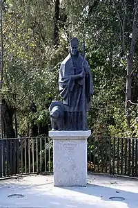 St. Korbinian-Statue an der Freisinger Korbiniansbrücke