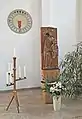 Madonna mit Kind, Skulptur von Siegfried Moroder