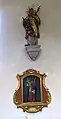 Der Hl. Laurentius an der Wand des Langhauses