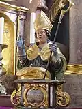 Halbfigur des heiligen Korbinian