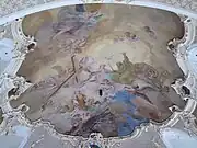 Deckenmalerei im Chor, Glorie des heiligen Laurentius