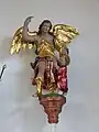 Schutzengelfigur auf einer Prozessionsstange, 18. Jahrhundert
