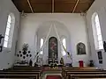 Blick zum Chor mit „Christus als Weltenrichter“