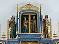 Auszug des Flügelaltares mit Figuren der hl. Helena und des Kaisers Heraklius