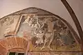 Chor Südwand Fresko mit hl. Barbara und hl. Sebastian