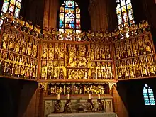 Geöffneter Schnitzaltar der St. Peter-Kirche in Altentreptow (zweite Hälfte des 15. Jahrhunderts)