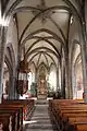 Inneres der Pfarrkirche Leuk: Mittelschiffgewölbe von Ruffiner