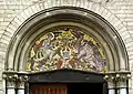 Mosaik „St. Georg und Anno II.“ (1930) von Eduard Schmitz, über dem Eingang zur Vorhalle