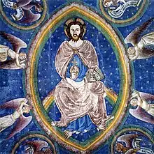 Die Majestas-Domini-Darstellung von ca. 1330/35 in St. Johann im Dorf in Bozen