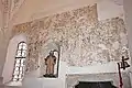 Freskenrest an der Langhaus-Südwand, Nischenheiliger