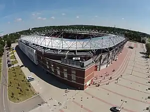 Das Widzew-Stadion im Juli 2017