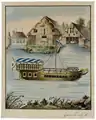 Das Kriegsschiff Stadt Zürich um 1800.