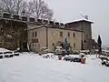 Das östliche Ende der Bürgerwehr (heute Gasthof "Stadtalm")