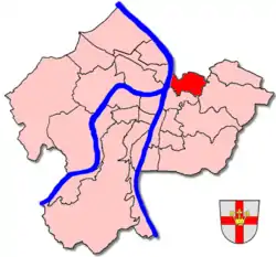 Lage des Stadtteils Koblenz-Niederberg