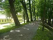 Stadtwall mit Rückseite des Lenbachhauses