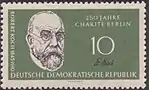 10 Pfennig-Sondermarke Deutschen Post (1960) zu „250 Jahre Charité“