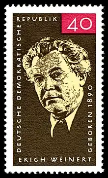 Erich Weinert (* 4. August): DDR-Briefmarke