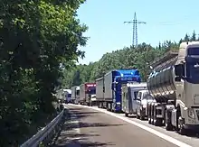 Verkehrsstau bei Fulda