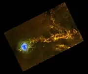 Aufnahme durch dasHerschel-Weltraumteleskop