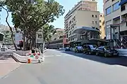 Start, Ziel und Boxenausfahrt auf dem Boulevard Albert 1er