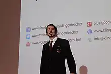 Klingonischlehrer bei der STAR TREK Vorlesung 2017 in Zweibrücken (Foto: Ralf Schmitt)