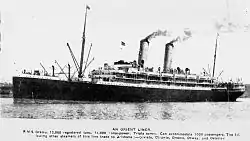Britischer Hilfskreuzer Orama, versenkt am 19. Oktober 1917