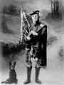 Dudelsackspieler mit full plaid, 1921