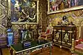 State Music Room mit barocker Ledertapete und Boulle-Möbeln