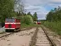 Kreuzung im Bahnhof