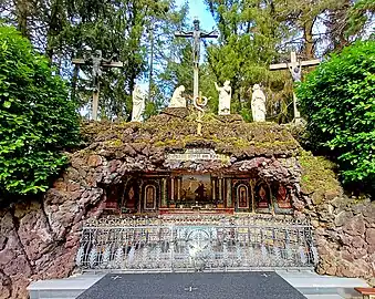 XII. Station des Kalvarienbergs der Wallfahrtsstätte Moresnet-Chapelle