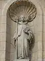 Statue des Benedikt von Nursia an der Kirche Val-de-Grâce