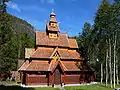 Privater Nachbau Stavkirka på Savjord Baujahre 2005–2006 in Beiarn in der Provinz Nordland