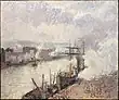 La Seine à Rouen, Saint-Sever, fumées