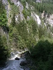 Die Prosseggklamm mit dem Unteren Steiner Wasserfall